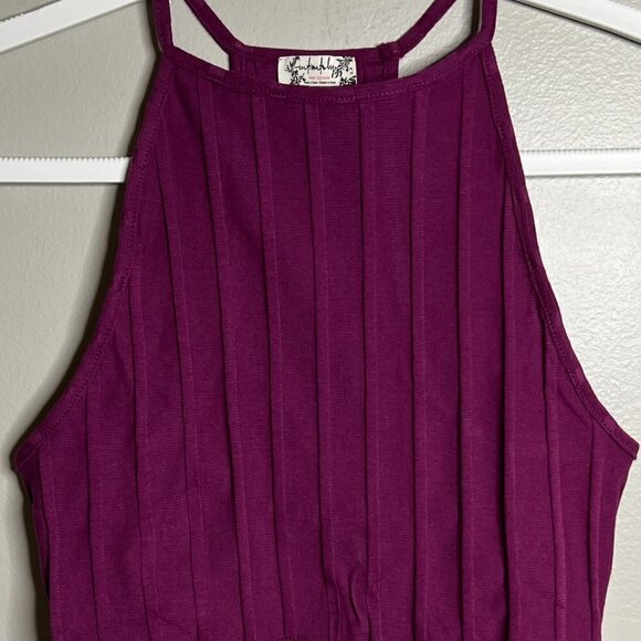 Free People All Your Love Crop Wine Color Size S - Picture 1 of 4